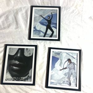 black fashion frame wall art bundle